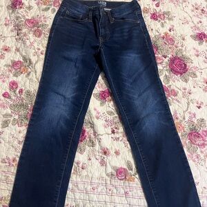 Girls Dark Blue Straight Leg Jeans